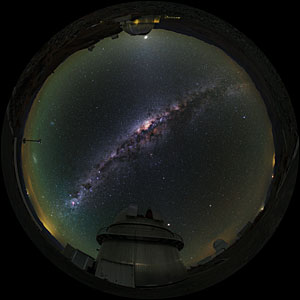 Fish-Eye View of La Silla Telescopes Shown in UHD