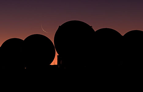 Crescent Moon over ALMA