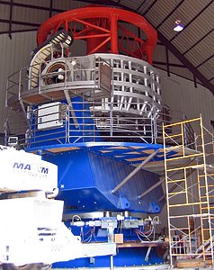 The VISTA telescope under construction
