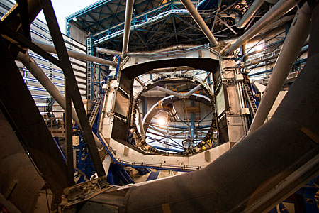 Opening a VLT Dome at Sunset