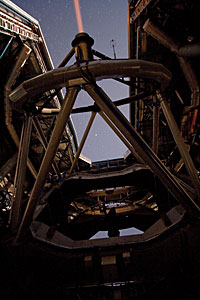 Laser Beam Creating an “Artificial” Star