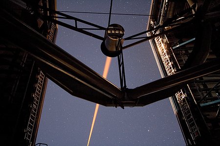 Laser Beam Creating an “Artificial” Star