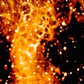 Detail of the honeycomb structure around SN 1987A