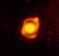 Ring-shaped nebula around SN 1987A