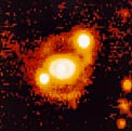 Ring-shaped nebula around SN 1987A