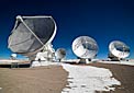 ALMA antennas on the Chajnantor Plateau
