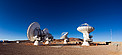 Four ALMA antennas on the Chajnantor plain