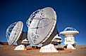 The first ALMA antennas on Chajnantor