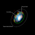 Disc around the young star HD 163296 (observations+model)