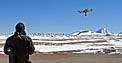 ALMA about to be imaged from a hexacopter