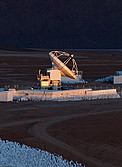 Sun's light glinting over APEX