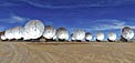 ALMA antennas on the Chajnantor Plateau