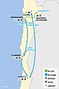 ESO Observatories Route Map