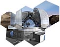 Artwork showing some hexagonal mirror pieces of E-ELT