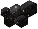 Artwork showing some hexagonal mirror pieces of E-ELT