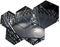 Artwork showing some hexagonal mirror pieces of E-ELT