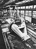 The pre-assembled ESO 3.6-metre telescope