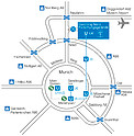 Location of ESO HQ Relative to Munich