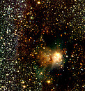 Infrared Wide Angle View of RCW 108 (Detail)