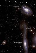 The Hooked Galaxy and its Companion - annotated image