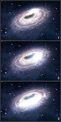 Destellos del disco de material circundante del agujero negro Sagittarius A*