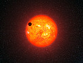 Artist’s impression of GJ 1214b in transit
