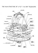 The main structure of a VLT 8m unit telescope