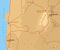 Geographical Map with VLT and ALMA Locations