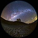 A fish-eye view of the ESO 3.6-metre telescope