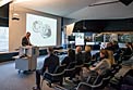 ESO Director General presenting at the visitor centre signing event