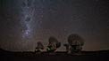Four ALMA antennas on the Chajnantor Plain