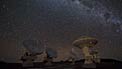 Four ALMA antennas on the Chajnantor Plain