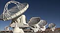 Array of ALMA antennas on Chajnantor