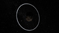 Artist's impression of ring system around asteroid Chariklo