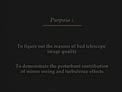 Telescope Seeing Effects