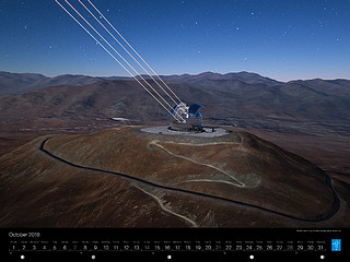 October – Artist’s rendering of the Extremely Large Telescope