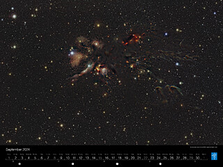 September - An infrared view of the L1688 region in Ophiuchus
