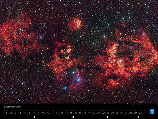 September — The RCW 94 and RCW 95 nebulae in visible and infrared light