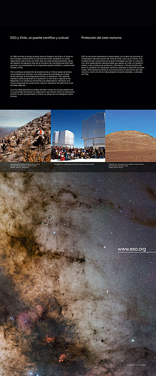 ESO and Chile Exhibition Panel (90 x 216 cm, 2015, Spanish)