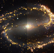 Sammenligning av forskjellige visninger av galaksen NGC 1300