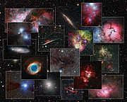 Colagem de imagens obtidas com o telescópio MPG/ESO de 2,2 metros