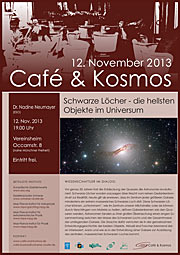 Poster zu Café & Kosmos am 12. November 2013