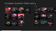 Screenshot from the European Southern Observatory Windows app showing overview of images
