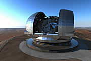 Impresión artística del European Extremely Large Telescope (E-ELT)