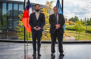 President of Chile Gabriel Boric and the ESO Director General Xavier Barcons