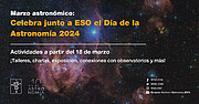 Panfleto actividades del Día de la Astronomía 2024