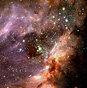 Stellar cluster and star-forming region M 17