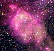 N 164 nebula in the LMC