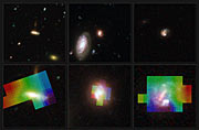 Midiendo los movimientos en tres galaxias distantes