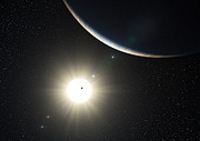The planetary system around the Sun-like star HD 10180 (artist’s impression)